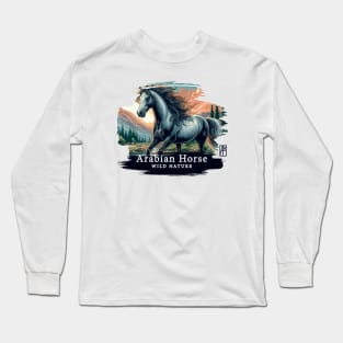 Arabian Horse - WILD NATURE - HORSE -4 Long Sleeve T-Shirt